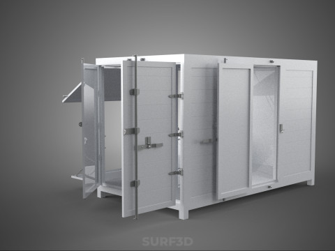 CARGO OPEN SIDE BOX DELIVERY BACK TRUCK CAR VAN URBAN REGIONAL 3D Model