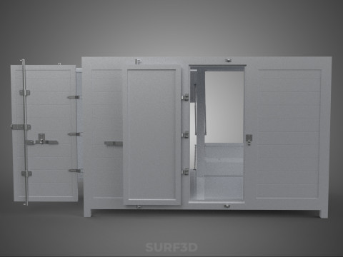 CARGO OPEN SIDE BOX DELIVERY BACK TRUCK CAR VAN URBAN REGIONAL 3D Model