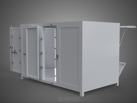 CARGO OPEN SIDE BOX DELIVERY BACK TRUCK CAR VAN URBAN REGIONAL 3D Model