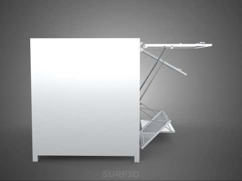 CARGO OPEN SIDE BOX DELIVERY BACK TRUCK CAR VAN URBAN REGIONAL 3D Model