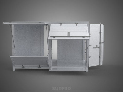 CARGO OPEN SIDE BOX DELIVERY BACK TRUCK CAR VAN URBAN REGIONAL 3D Model