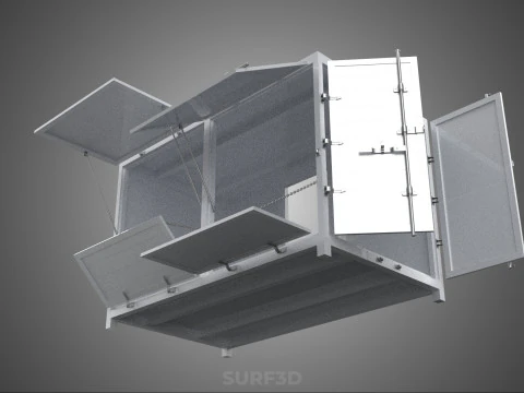 CARGA CAIXA LATERAL ABERTA ENTREGA DE VOLTA CAMINH&Atilde;O CARRO VAN URBANO REGIONAL Modelo 3D