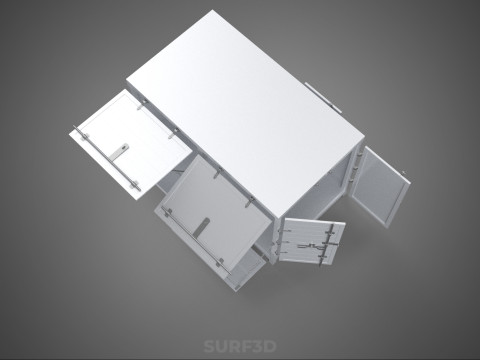 CARGO OPEN SIDE BOX DELIVERY BACK TRUCK CAR VAN URBAN REGIONAL 3D Model