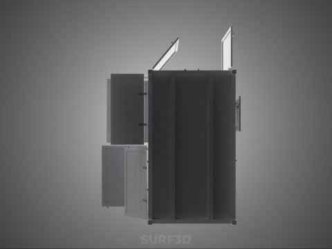 CARGO OPEN SIDE BOX DELIVERY BACK TRUCK CAR VAN URBAN REGIONAL 3D Model
