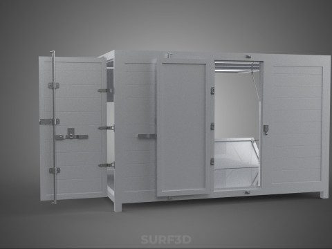 CARGO OPEN SIDE BOX DELIVERY BACK TRUCK CAR VAN URBAN REGIONAL 3D Model