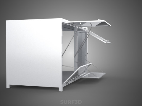 CARGO OPEN SIDE BOX DELIVERY BACK TRUCK CAR VAN URBAN REGIONAL 3D Model