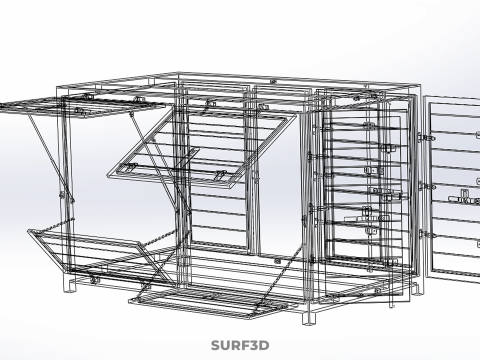 CARGO OPEN SIDE BOX DELIVERY BACK TRUCK CAR VAN URBAN REGIONAL 3D Model