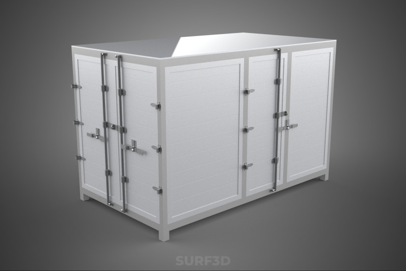 COURIER PARCEL LETTER CARRIER CARGO BOX TRUCK CAR CONTAINER UTE 3D Model .c4d .max .obj .3ds .fbx .stl .blend