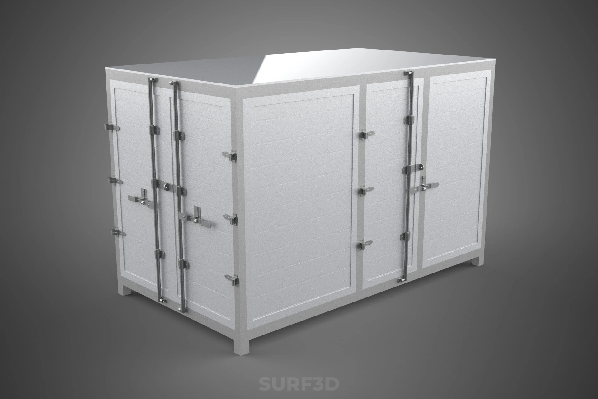 COURIER PARCEL LETTER CARRIER CARGO BOX TRUCK CAR CONTAINER UTE 3D Model .c4d .max .obj .3ds .fbx .stl .blend 