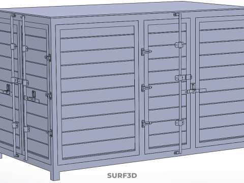 COURIER PARCEL LETTER CARRIER CARGO BOX TRUCK CAR CONTAINER UTE 3D Model