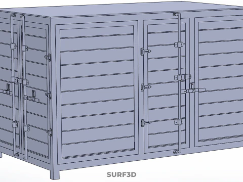 COURIER PARCEL LETTER CARRIER CARGO BOX TRUCK CAR CONTAINER UTE 3D Model