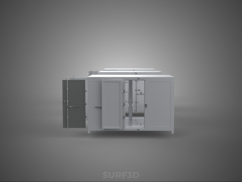 3 CONFIGURATION CLOSED OPEN BOX TRUCK DELIVERY CARGO PICKUP CAR 3D Modell