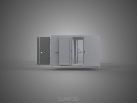 3 CONFIGURATION CLOSED OPEN BOX TRUCK DELIVERY CARGO PICKUP CAR 3D Modell
