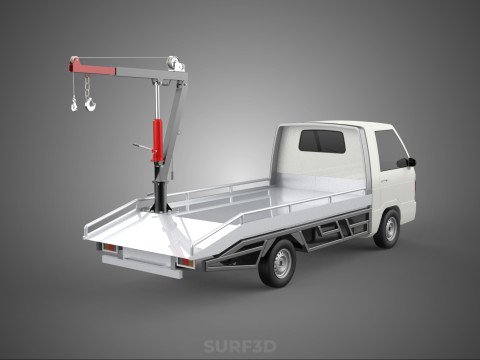 CRANE LIFTING SWIVEL WINCH HOIST JIB HOOK FLATBED TRUCK PICKUP 3D Model