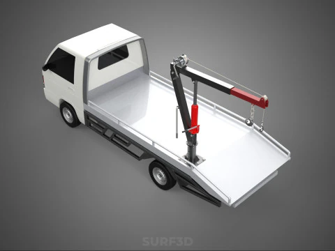 CRANE LIFTING SWIVEL WINCH HOIST JIB HOOK FLATBED TRUCK PICKUP 3D Model
