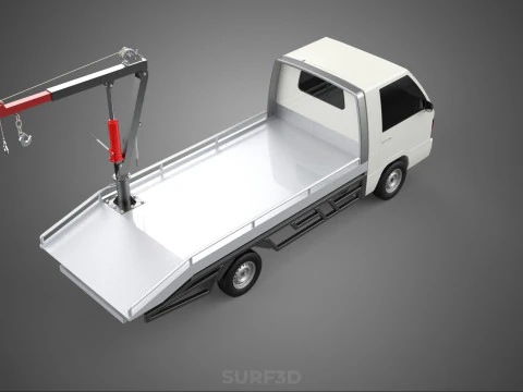 CRANE LIFTING SWIVEL WINCH HOIST JIB HOOK FLATBED TRUCK PICKUP 3D Model
