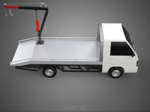 CRANE LIFTING SWIVEL WINCH HOIST JIB HOOK FLATBED TRUCK PICKUP 3D Model