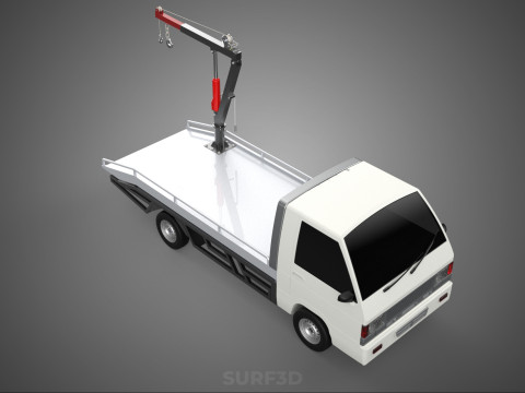 CRANE LIFTING SWIVEL WINCH HOIST JIB HOOK FLATBED TRUCK PICKUP 3Dモデル