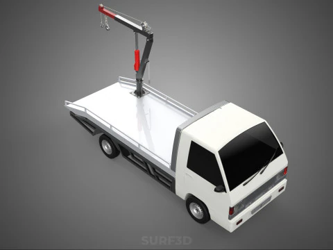 CRANE LIFTING SWIVEL WINCH HOIST JIB HOOK FLATBED TRUCK PICKUP 3D Model