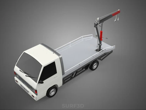 CRANE LIFTING SWIVEL WINCH HOIST JIB HOOK FLATBED TRUCK PICKUP 3D Model