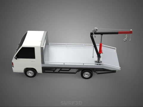 CRANE LIFTING SWIVEL WINCH HOIST JIB HOOK FLATBED TRUCK PICKUP 3D Model