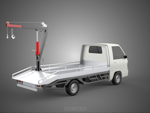 CRANE LIFTING SWIVEL WINCH HOIST JIB HOOK FLATBED TRUCK PICKUP 3Dモデル