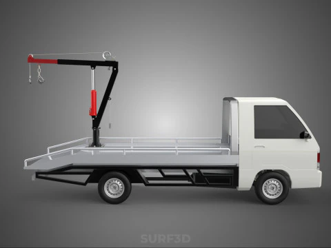 CRANE LIFTING SWIVEL WINCH HOIST JIB HOOK FLATBED TRUCK PICKUP 3D Model