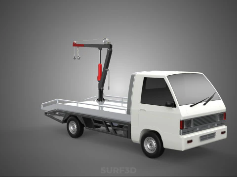 CRANE LIFTING SWIVEL WINCH HOIST JIB HOOK FLATBED TRUCK PICKUP 3D Model
