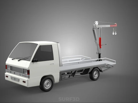 CRANE LIFTING SWIVEL WINCH HOIST JIB HOOK FLATBED TRUCK PICKUP 3D Model