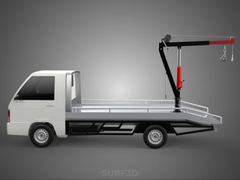 CRANE LIFTING SWIVEL WINCH HOIST JIB HOOK FLATBED TRUCK PICKUP 3D Model