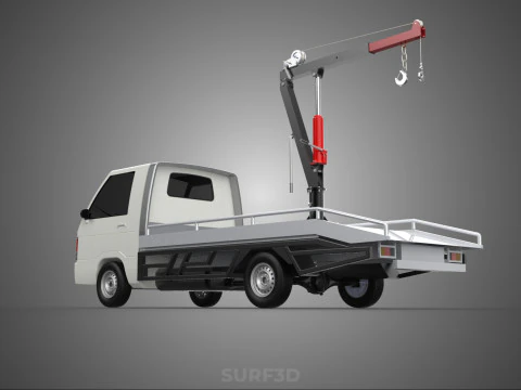 CRANE LIFTING SWIVEL WINCH HOIST JIB HOOK FLATBED TRUCK PICKUP 3D Model