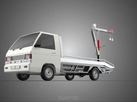 CRANE LIFTING SWIVEL WINCH HOIST JIB HOOK FLATBED TRUCK PICKUP 3D Model