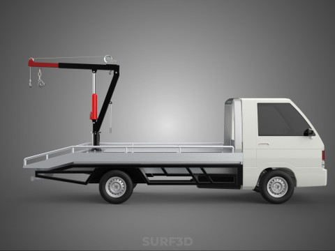 CRANE LIFTING SWIVEL WINCH HOIST JIB HOOK FLATBED TRUCK PICKUP 3Dモデル