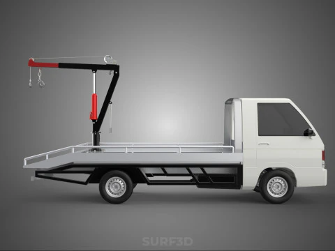 CRANE LIFTING SWIVEL WINCH HOIST JIB HOOK FLATBED TRUCK PICKUP 3D Model