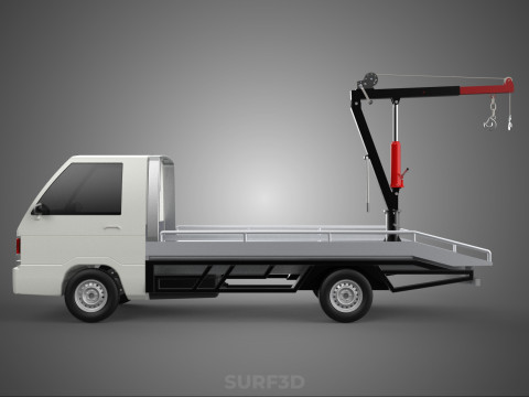 CRANE LIFTING SWIVEL WINCH HOIST JIB HOOK FLATBED TRUCK PICKUP 3Dモデル
