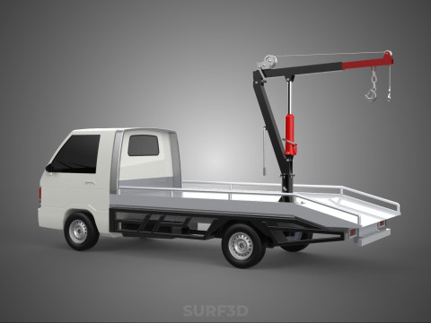 CRANE LIFTING SWIVEL WINCH HOIST JIB HOOK FLATBED TRUCK PICKUP 3Dモデル