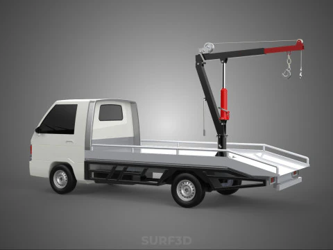 CRANE LIFTING SWIVEL WINCH HOIST JIB HOOK FLATBED TRUCK PICKUP 3D Model