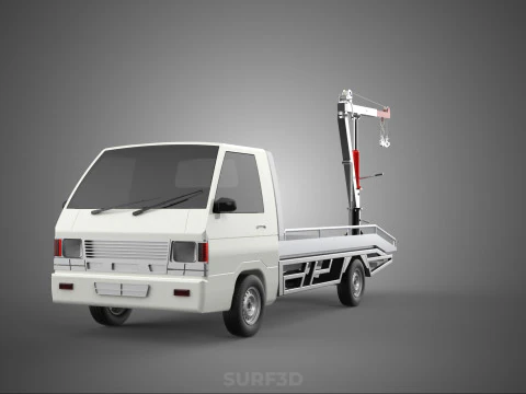 CRANE LIFTING SWIVEL WINCH HOIST JIB HOOK FLATBED TRUCK PICKUP 3D Model