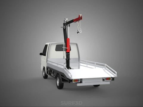 CRANE LIFTING SWIVEL WINCH HOIST JIB HOOK FLATBED TRUCK PICKUP 3D Model