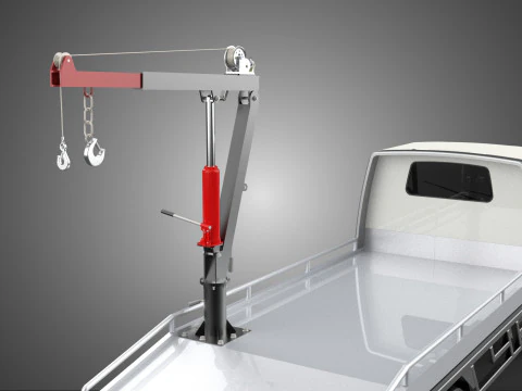 CRANE LIFTING SWIVEL WINCH HOIST JIB HOOK FLATBED TRUCK PICKUP 3D Model