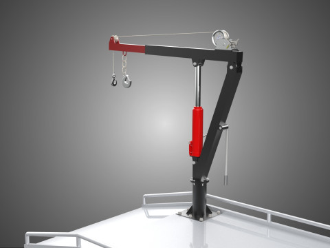 CRANE LIFTING SWIVEL WINCH HOIST JIB HOOK FLATBED TRUCK PICKUP 3Dモデル