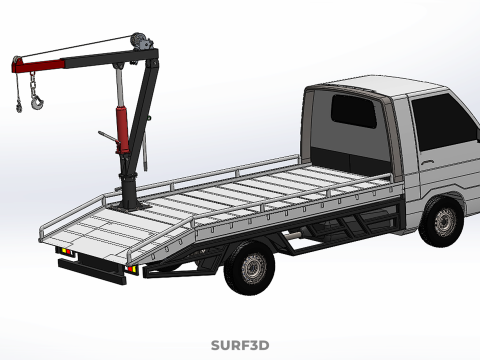 CRANE LIFTING SWIVEL WINCH HOIST JIB HOOK FLATBED TRUCK PICKUP 3Dモデル