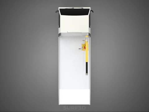 HYDRAULIC CRANE MANUAL HAND CRANK WINCH HOOK JIB TRUCK PICKUP 3D Model