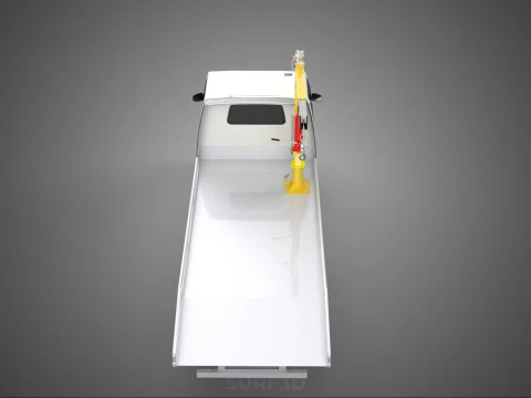 HYDRAULIC CRANE MANUAL HAND CRANK WINCH HOOK JIB TRUCK PICKUP 3D Model