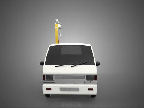 HYDRAULIC CRANE MANUAL HAND CRANK WINCH HOOK JIB TRUCK PICKUP 3D Model