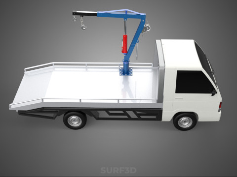 CRIC IDRAULICO GRU MANOVELLA VERRICELLO GANCIO RIMORCHIO CAMION PICKUP Modello 3D