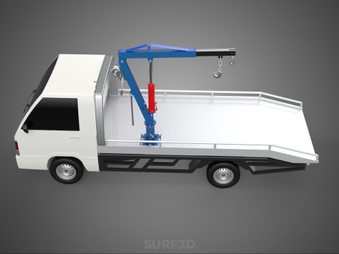 CRIC IDRAULICO GRU MANOVELLA VERRICELLO GANCIO RIMORCHIO CAMION PICKUP Modello 3D