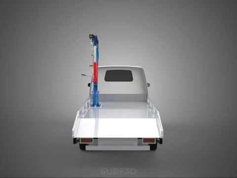 HYDRAULIC JACK CRANE HAND CRANK WINCH HOOK TOWING TRUCK PICKUP 3D Model