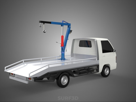 CRIC IDRAULICO GRU MANOVELLA VERRICELLO GANCIO RIMORCHIO CAMION PICKUP Modello 3D