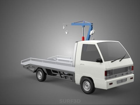 CRIC IDRAULICO GRU MANOVELLA VERRICELLO GANCIO RIMORCHIO CAMION PICKUP Modello 3D